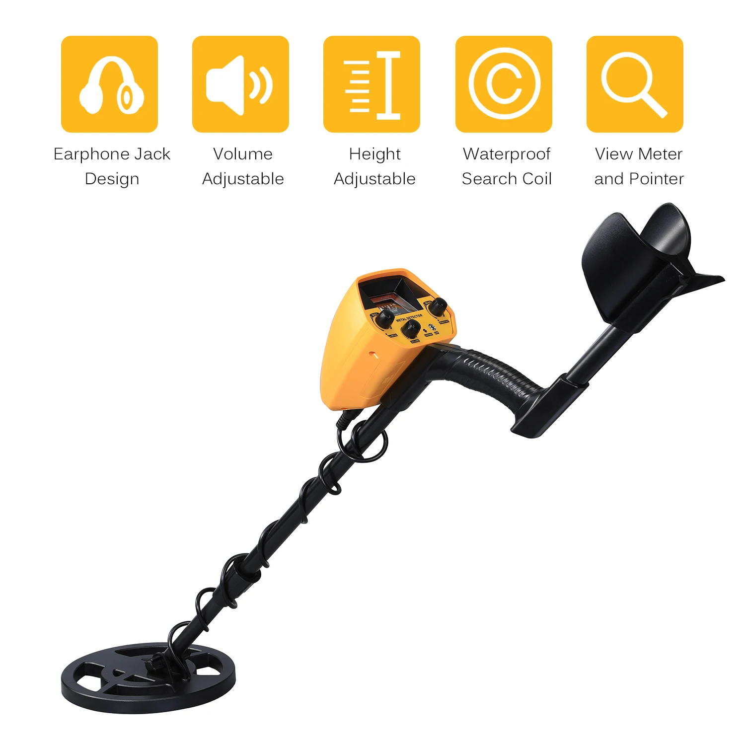 

GTX5030 Adjustable Underground Metal Detector High Precision Treasure Hunter Gold Digger ALL Metal & DISC Two Operation Modes