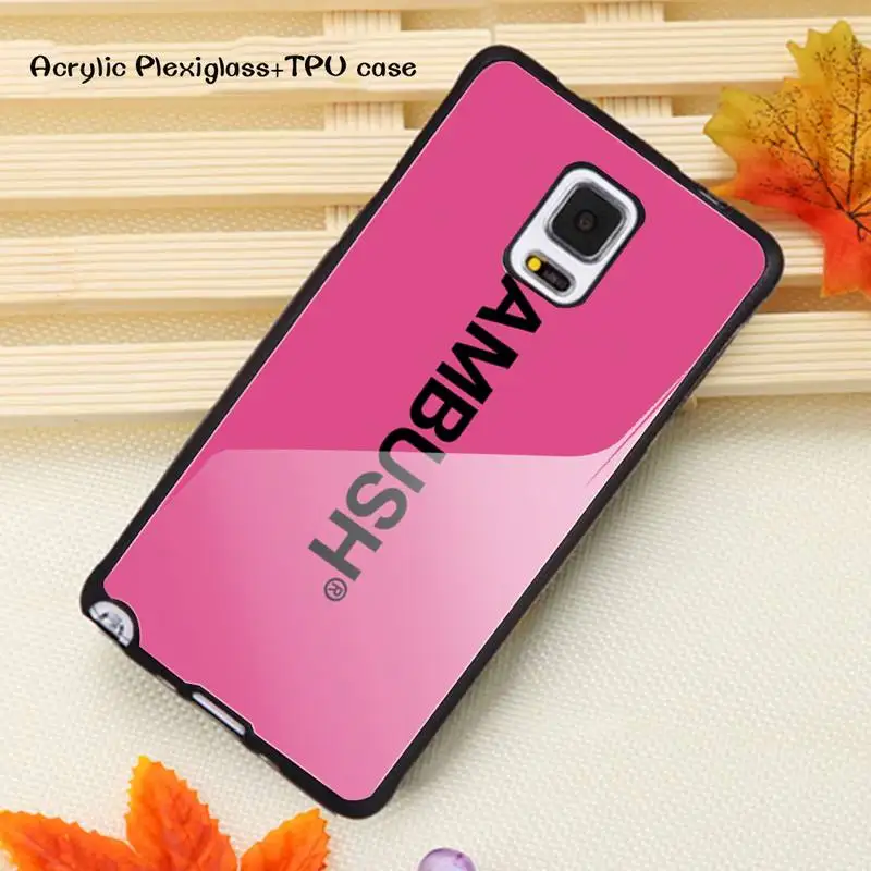 

AMBUSH Phone Case Acrylic Plexiglass TPU phone case For Samsung Note20 10 9 8 7 5 Pro ULTRA