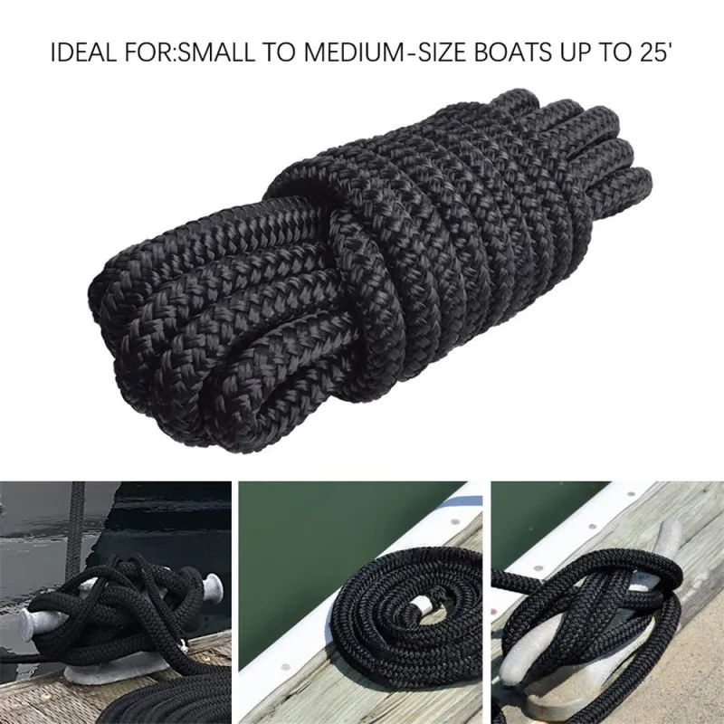 

Dock Rope Double-layer Braided Anchor Line Nylon Dock Line Rope