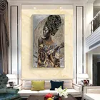 Плакаты и принты африканских черных женщин, Современная Картина на холсте с граффити, печатная картина для гостиной, Настенная картина, украшение для дома