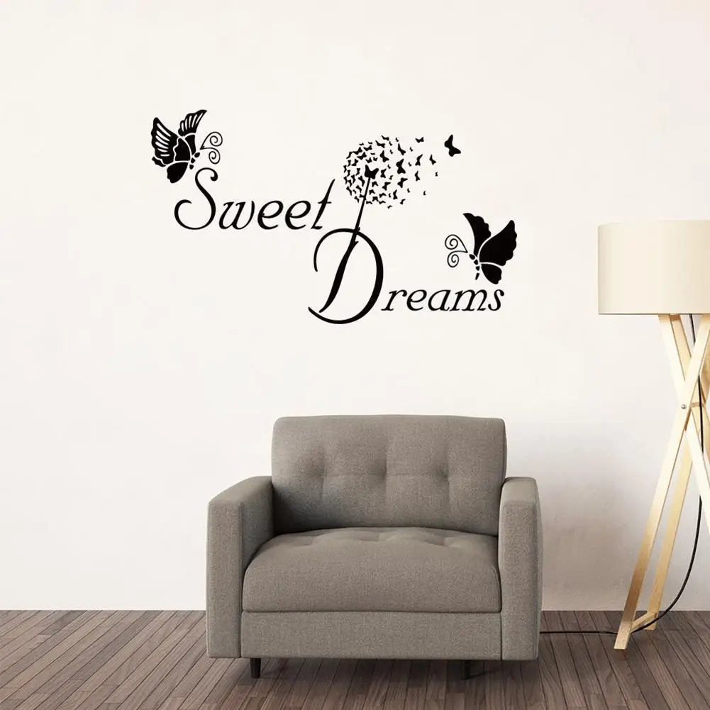 

Sweet Dream Butterfly Living Room Bedroom Wall Stickers Door Mirrors For Wall Refrigerators Car Charming Windows Sticker L8Q0