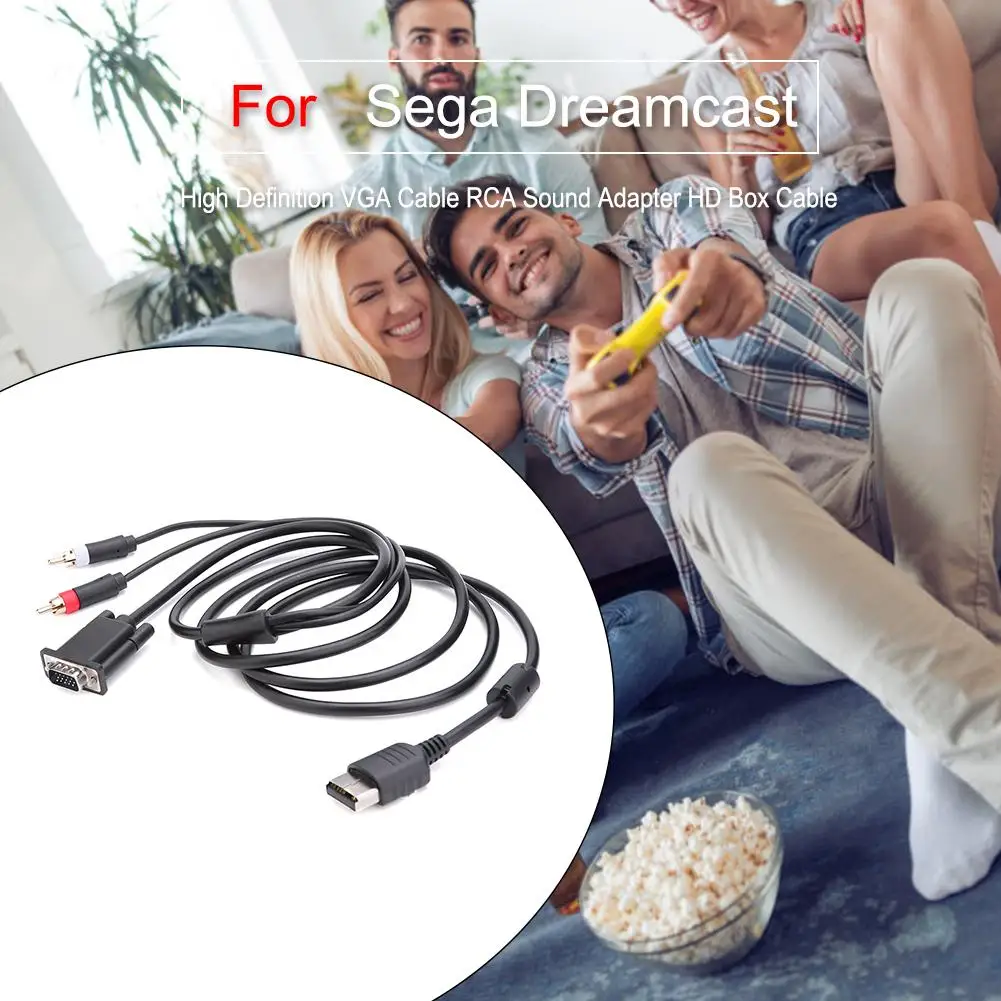 

VGA Cable RCA Sound Adapter HD Box Cable for Sega Dreamcast