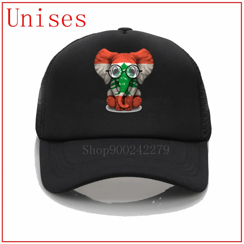 Слоненок с очками и ливанский Ливан флаг задняя живет материя бейсбольная кепка