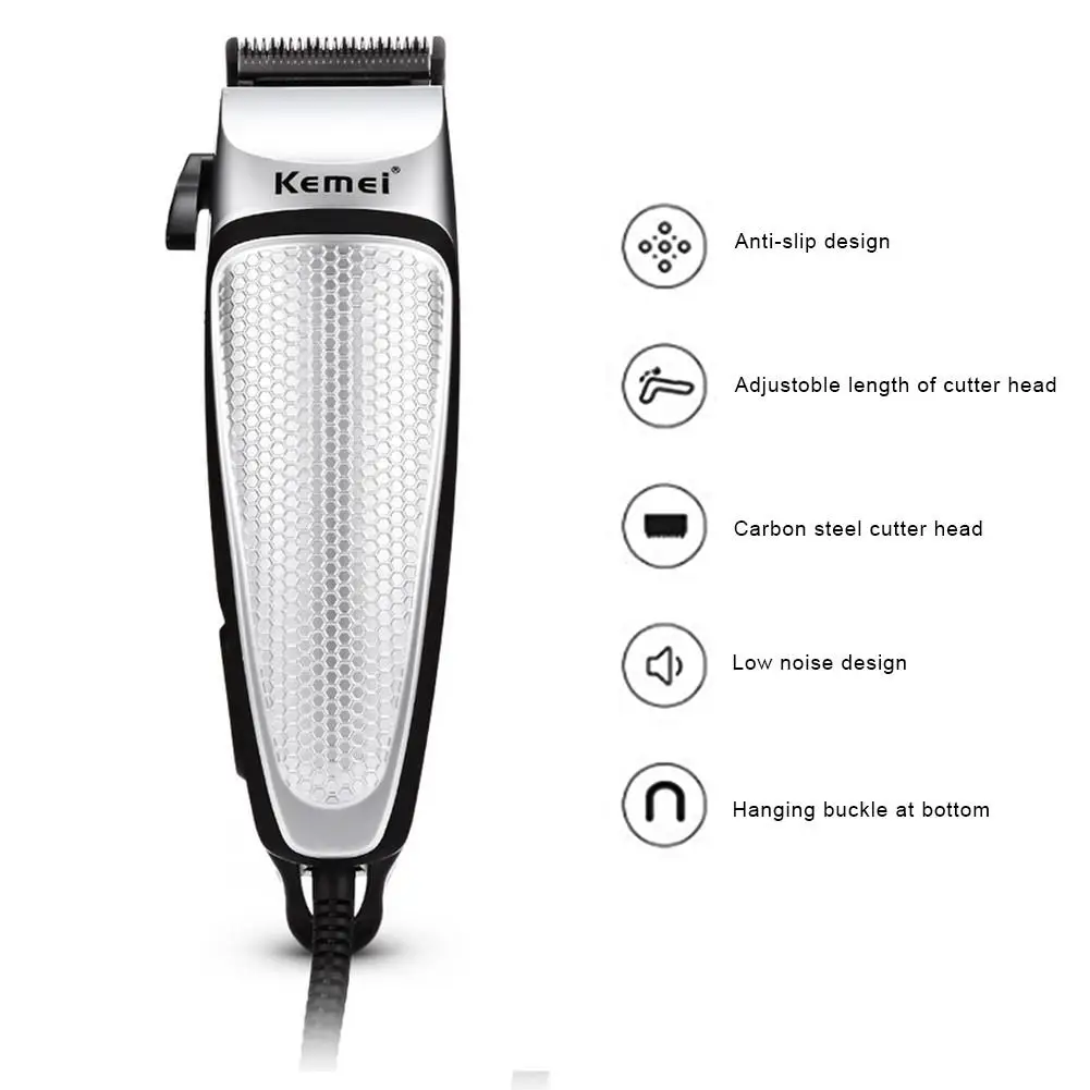 

Professional Men Electric Hair Trimmer Corded Steel Blade Clipper Haircut Adult Professional Hair Cutter Machine KM-4639
