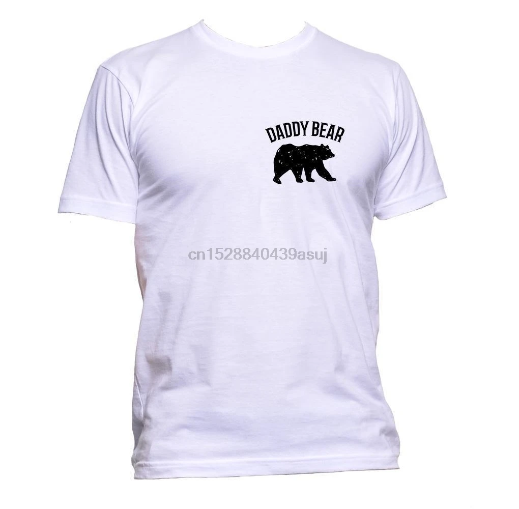Папа медведь карман папа Футболка мужская женская унисекс Мода слоган|Мужские