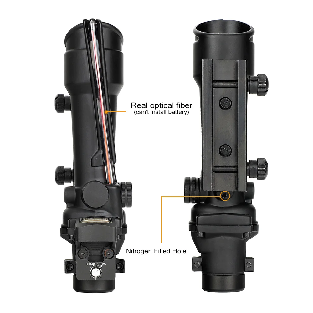 Ohhunt 3.5X35 ACOG Стиль три модели красная или зеленая светящаяся тактическая винтовка