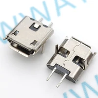 10pcs micro usb 2pin b type female connector for mobile phone micro usb jack connector 2 pin charging socket