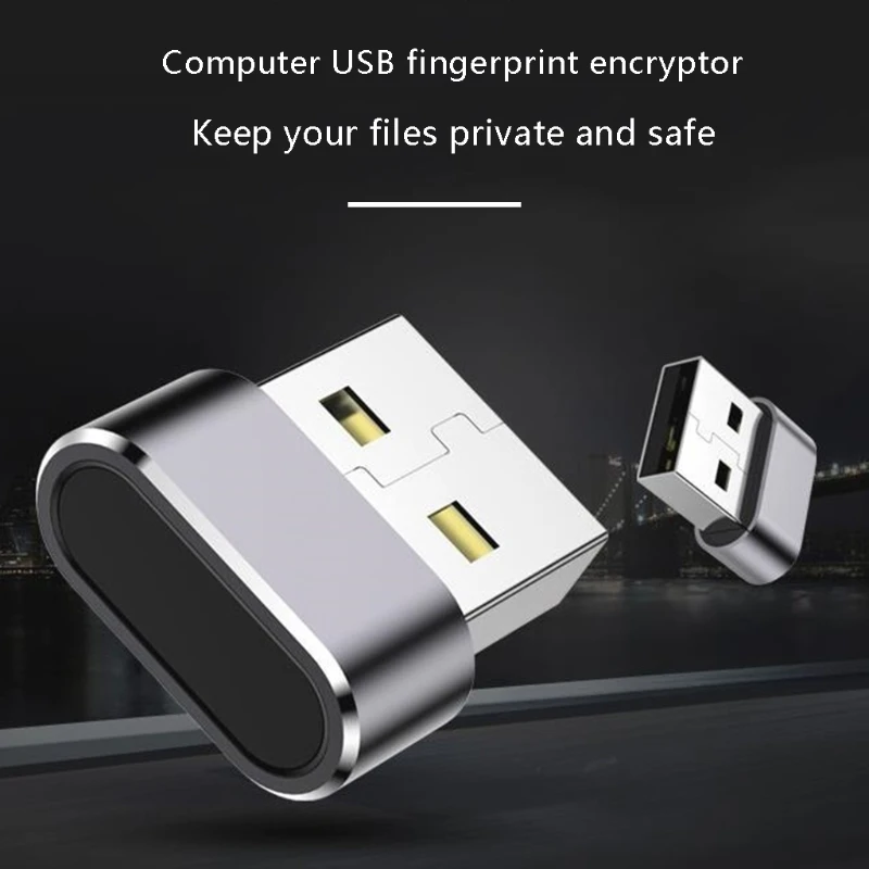 

Mini USB Fingerprint Reader Scanner PC Dongle Password-Free and File Encryption 360° Touch Speedy Matching Security Key