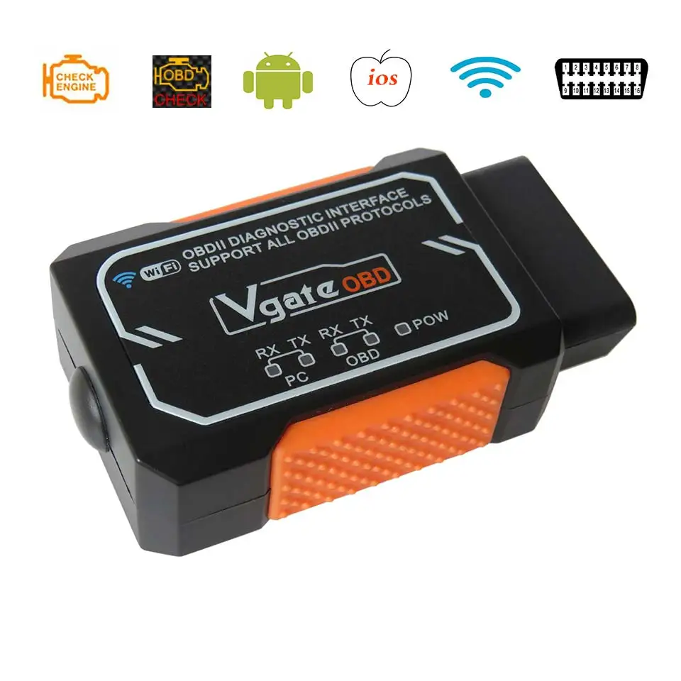 Диагностический интерфейс Vgate WIFI OBD 2 Elm327 V1.5 OBD2 сканер для Android/IOS Elm 327