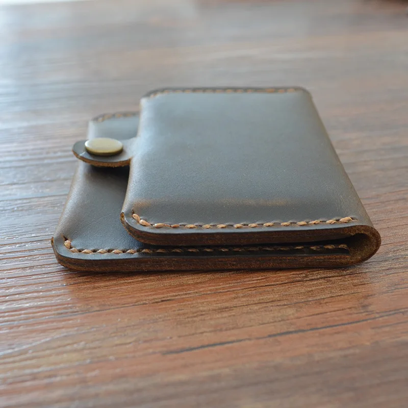 Ручной работы кожаный держатель для карт мужской кошелек кредитных Винтажный