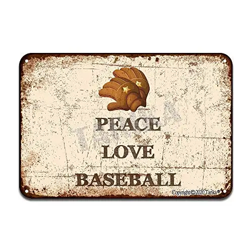 

Peace Love Baseball Iron Poster Painting Tin Sign Vintage Wall Decor for Cafe Bar Pub Home Beer Decoration Crafts