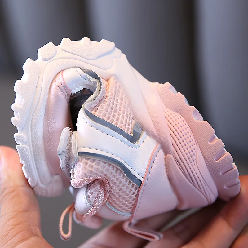 

Hot Girls Autumn casual mesh shoes baby non-slip Color sole sports shoes Elementary middle school students shoes girl shoes