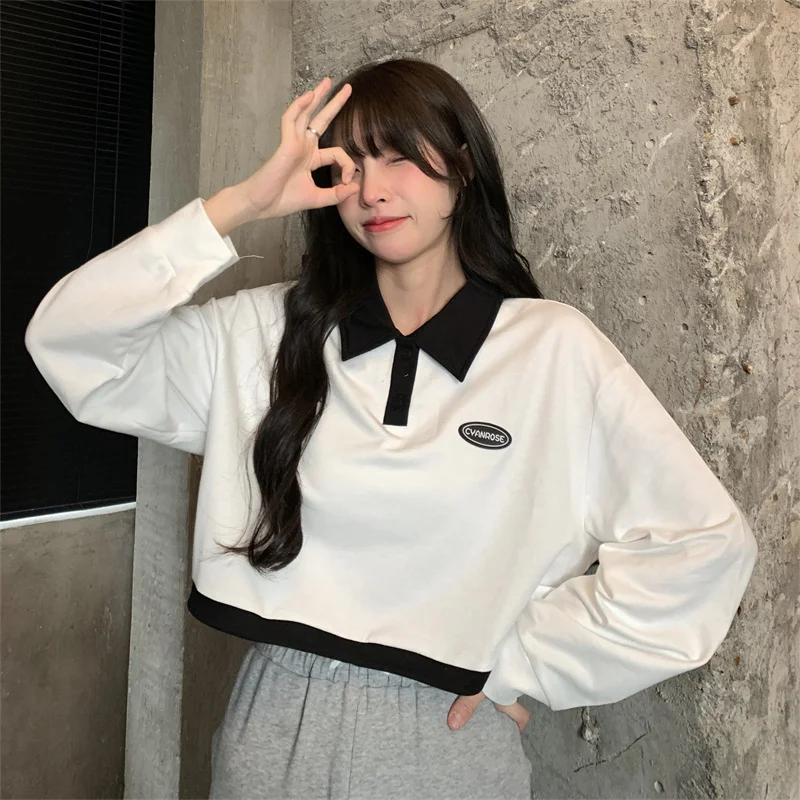 Фото одежды свитер женский тонкий с высокой талией короткий шнурок | Женская