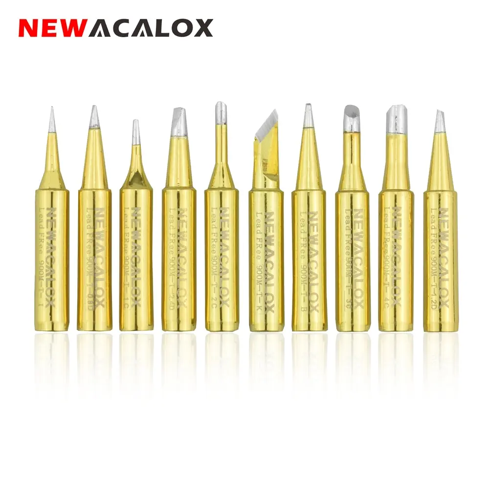 NEWACALOX 16 шт./лот 900M-T бессвинцовый черный металлический паяльник для 936, 937, 938,8586, 852D паяльная станция