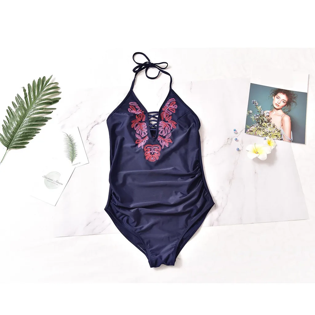 

Muqgew Maternity Bikini For Women Tube Top Print Bikini Swimwear For Pregnant Summer One Piece Swimsuit Bathing Suit Beachwear