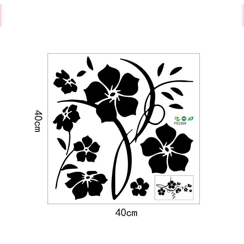 Современные цветы и наклейка обои для двери гостиной роспись украшение дома