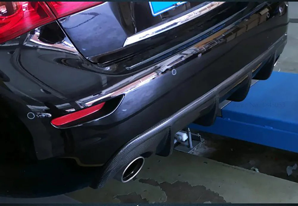 For Infiniti Q50 Q50L Q50S 2014 2015 2016 Carbon Fiber Black Rear Spoiler Diffuser Bumper Trunk Tail Cover Trim | Автомобили и