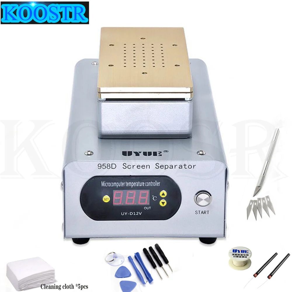 

UYUE 958D Built-in Two Big Pumps 7 Inch Vacuum LCD Separator Machine for iPhone X for Samsung LCD Screen Separation
