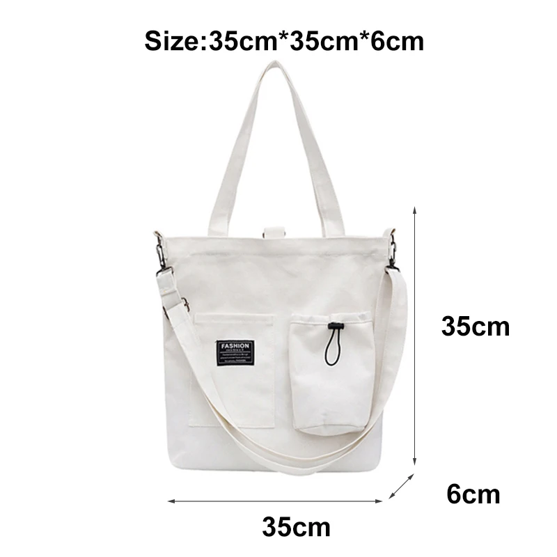 

Women's Canvas Crossbody Bag Sold Color Handbag Soft Ladies Shoulder Bags Cute Simplicity Backpack Multifunctional Shopping Bag