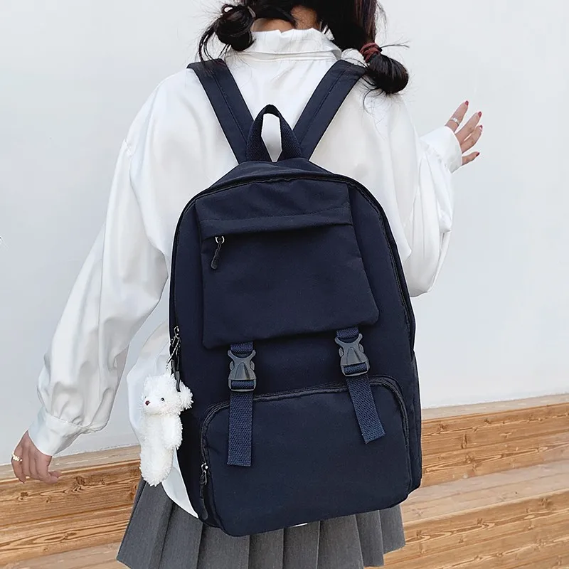 Вместительный женский рюкзак, новинка 2021, Корейская Студенческая школьная сумка для отдыха, нейлоновые тканевые дорожные сумки