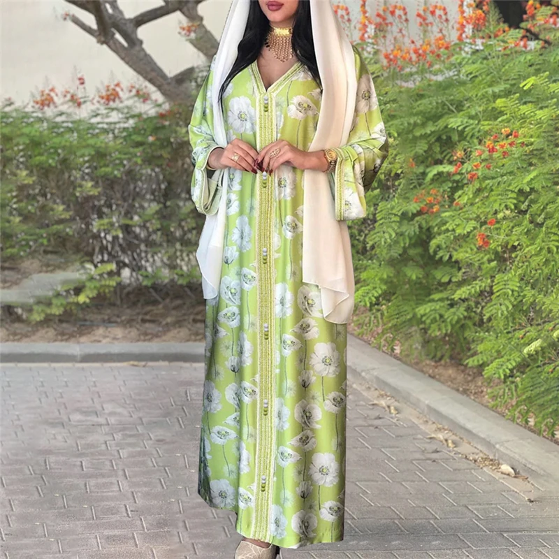 Abayas для женщин Дубай мусульманская Свадебная вечеринка Длинные платья богемный