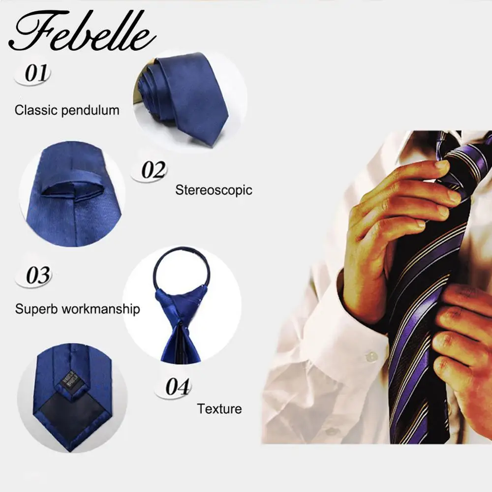 Febelle мужской деловой галстук в полоску классические костюмы школьная форма