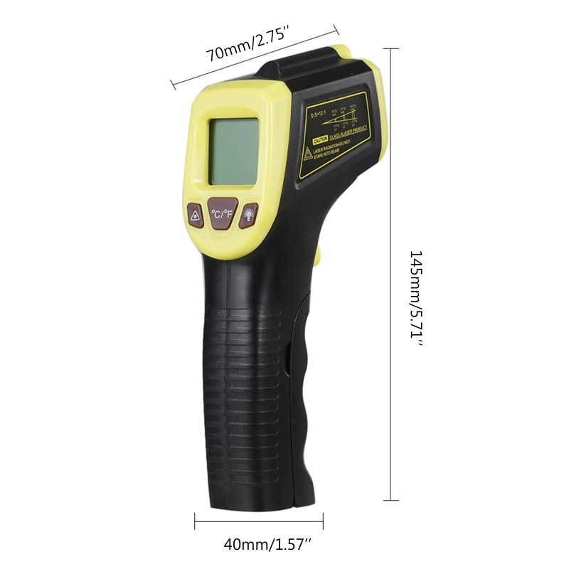 

Industrial Infrared Thermometer Forehead Temperature Tester Nontouch Digital IR Laser Electronic Thermometer -58-1112 -50~600