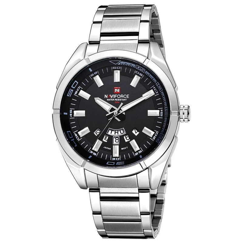 

Dropshipping Men Watches Business Quartz Watch Men's Stainless Steel Band 30M Waterproof Date Wristwatches