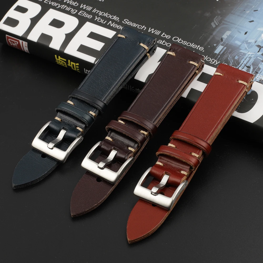 

Ремешок для часов из натуральной кожи, 20/22 мм