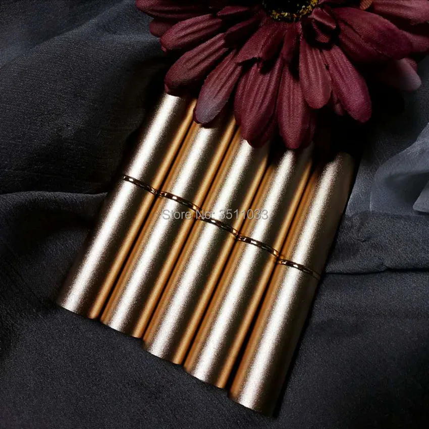 2 8 г превосходный класс золотистый алюминиевый цвет пластиковая Помада для губ