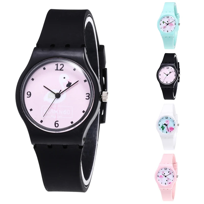 

Силиконовые детские часы для девочек, студенческие часы для девочек, подарки на день рождения, часы, детские наручные часы с мультяшным флам...