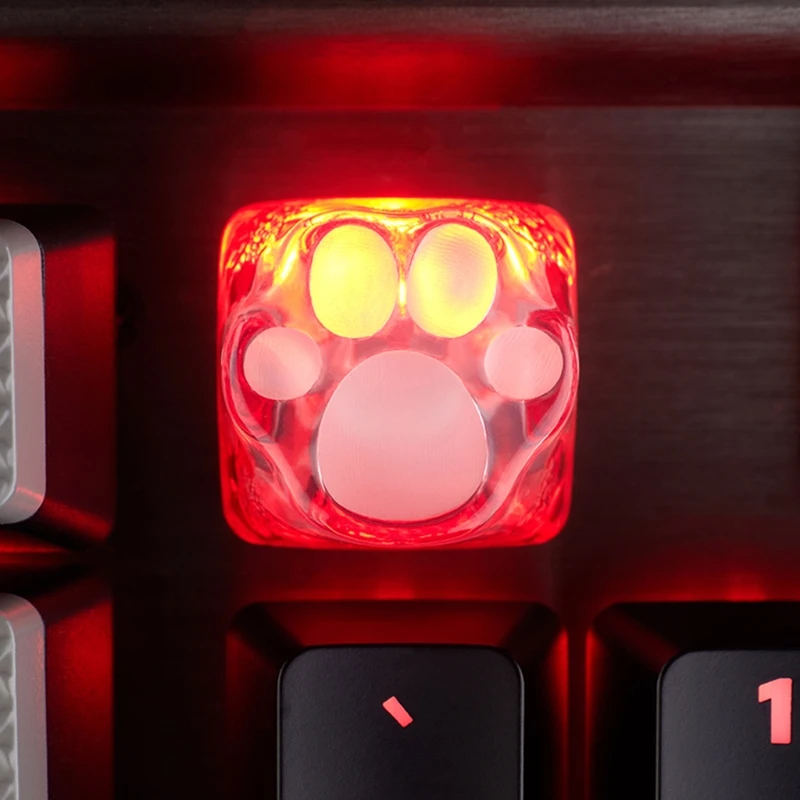 

Индивидуальная прозрачная резиновая накладка на клавиатуру Kitty Paw Artisan -Cat Paw Pad механические колпачки клавиатуры для переключателей cherry MX