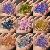 20pcspack czech crystal beads crystal multi gradient color glass star heart leaves beads for jewelry making necklaces earrings