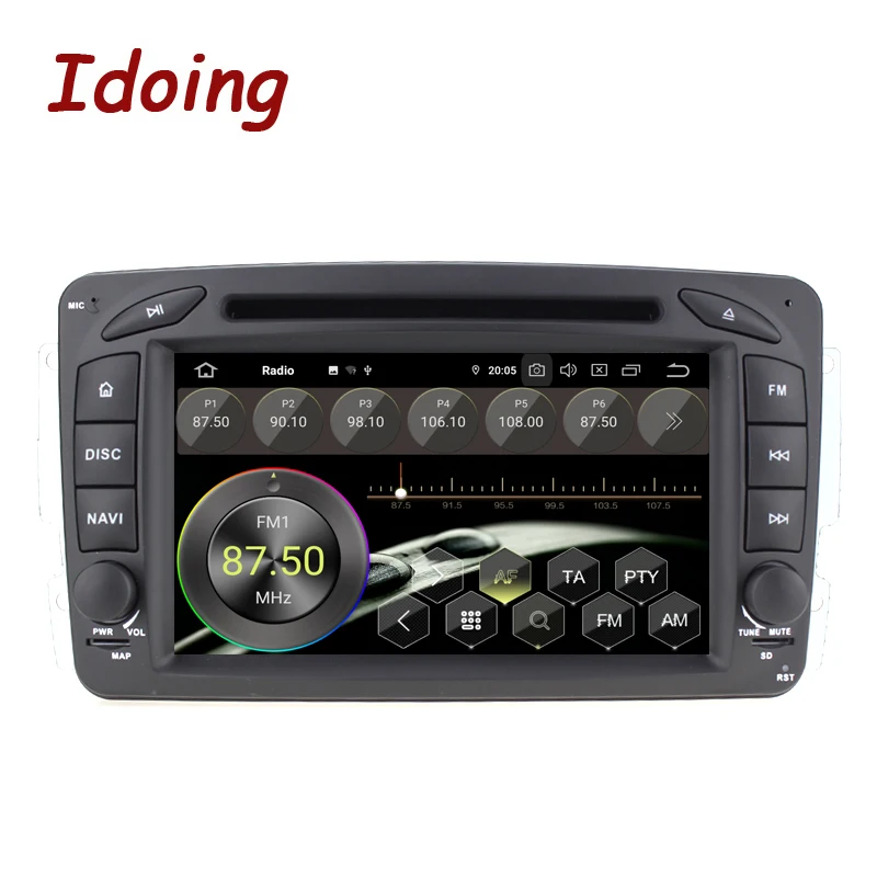 Автомобильный мультимедийный плеер Idoing 7 &quot 2 din android 9 0 видео DVD для Mercedes-Benz W209/203 PX5