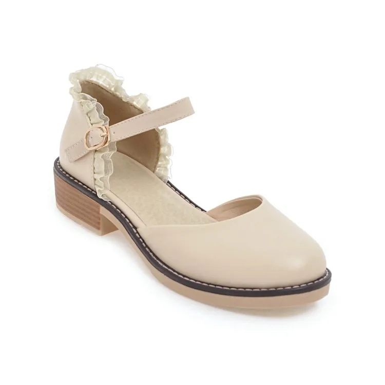 Сандалии Baotou женские на платформе босоножки с круглым носком толстом каблуке