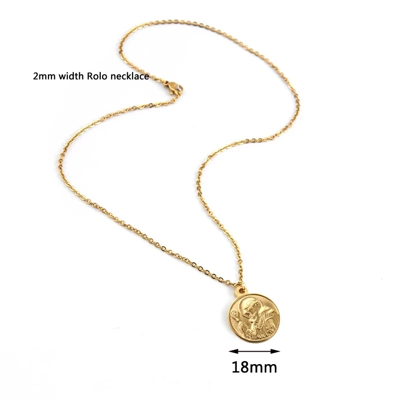 Женское Ожерелье серебряного цвета с подвеской из нержавеющей стали | Ожерелья