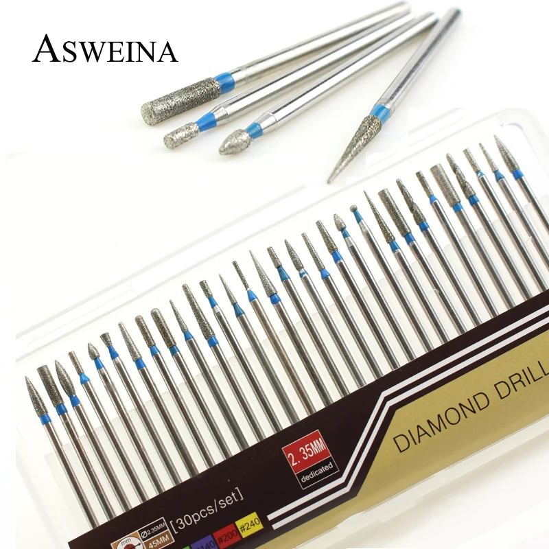 Набор фрез для маникюра ASWEINA 30 шт./компл. электрические инструменты маникюрного