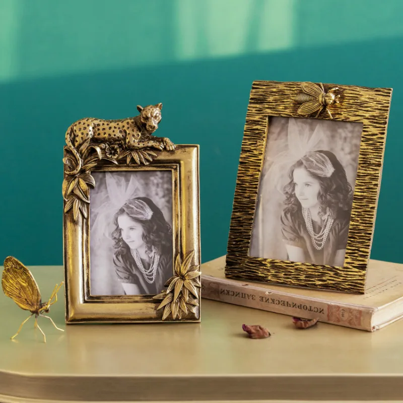 

Vintage Painting Photo Frame Picture Design Luxury Display Ornament Photo Frame Art Gifts Quadros Decorativos Home Decor DF50XK