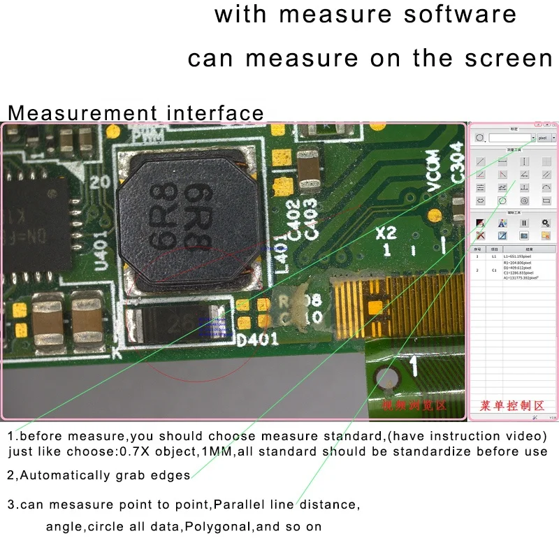 

EOC industry 7x-45x lcd monitor can measure Stereo Video Digital Microscope