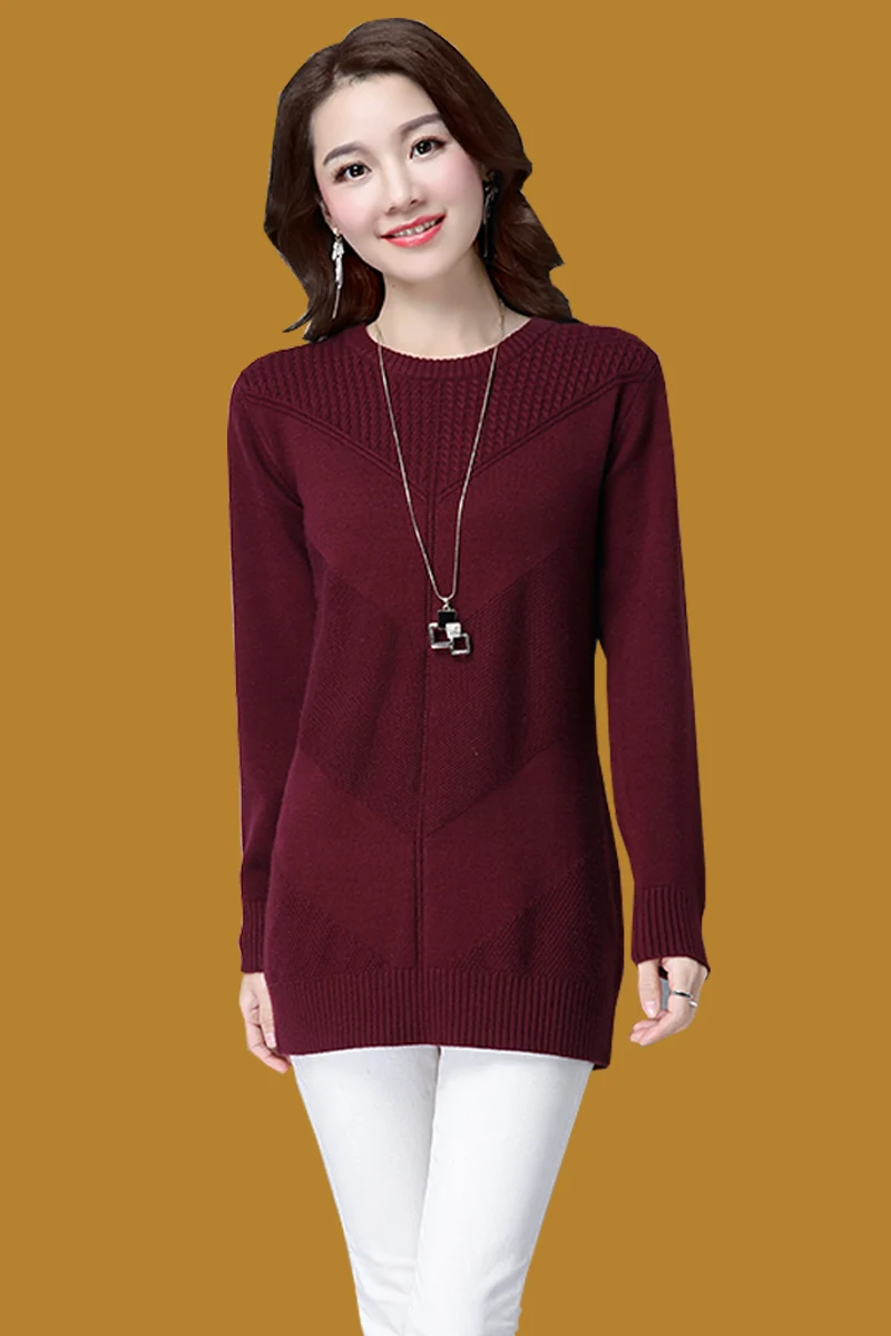 

2020 Autumn and winter sweaters women's in thin long thick take warm long-sleeved