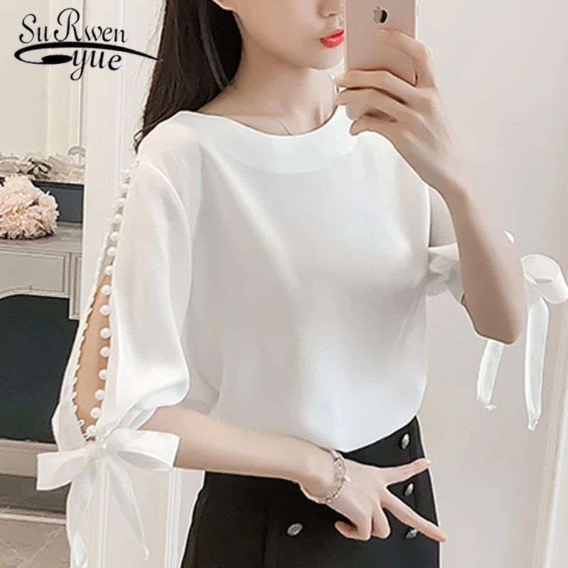 Комплект из модных женских блузок 2021 летние женские Топы женская шифоновая