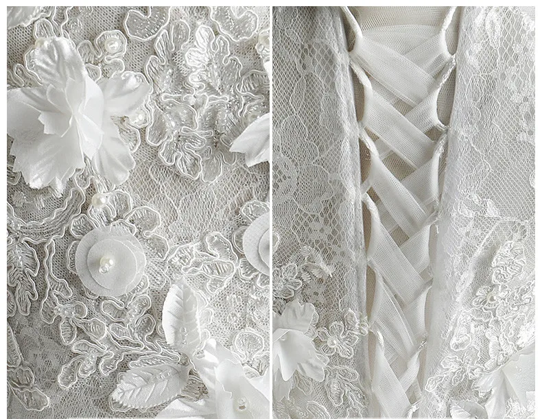 Платья для первого причастия с цветочным узором длинные со шлейфом белые