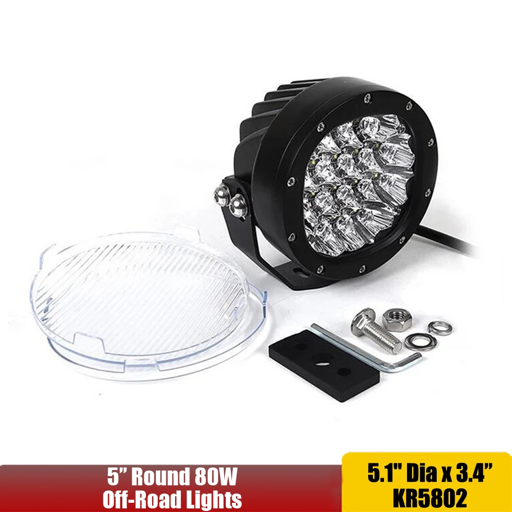 

Фасветильник светодиодная для внедорожника, 5 дюймов, 80 Вт, 4 х4 дюйма