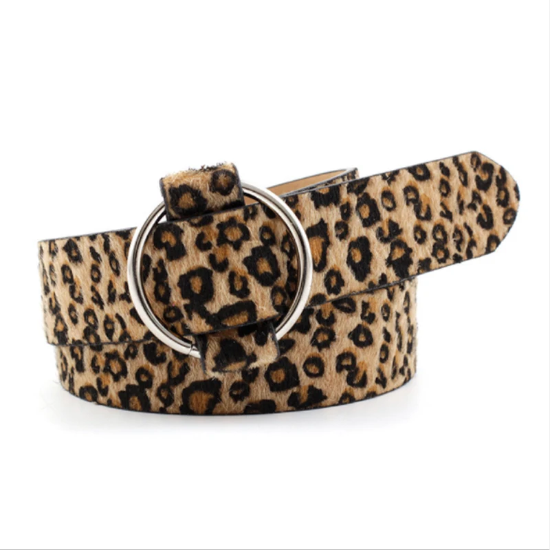 Aoluolan Leopard print New simple ladies wide belt fashion casual light body belt female factory direct creative models