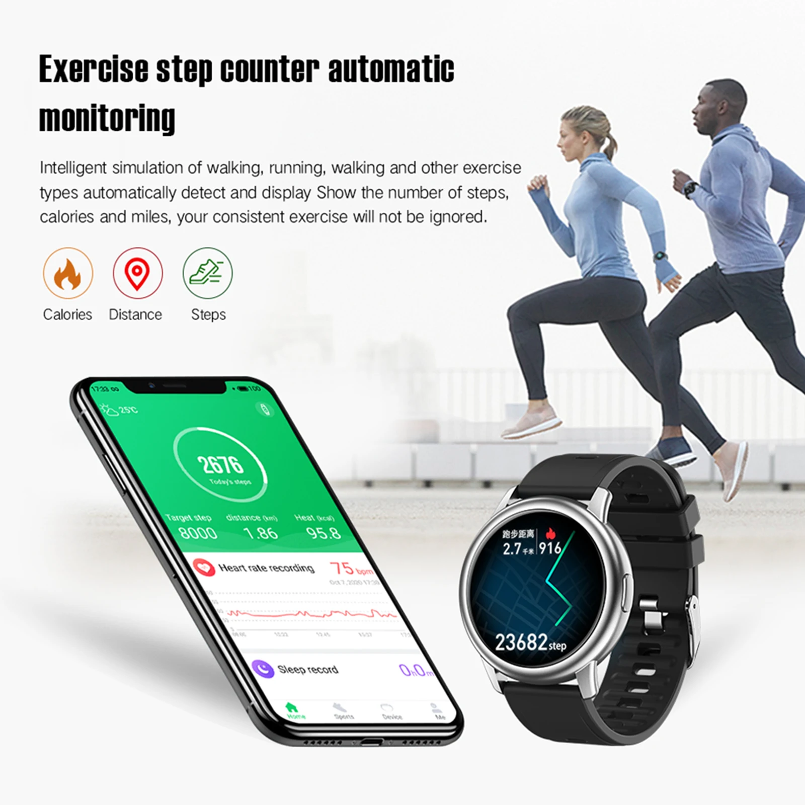 

LF28 Smart Watch IP68 Waterproof Extra Strap Fitness Bracelet BT5.0 Heart Rate Blood Pressure Monitor Watches for Android IOS