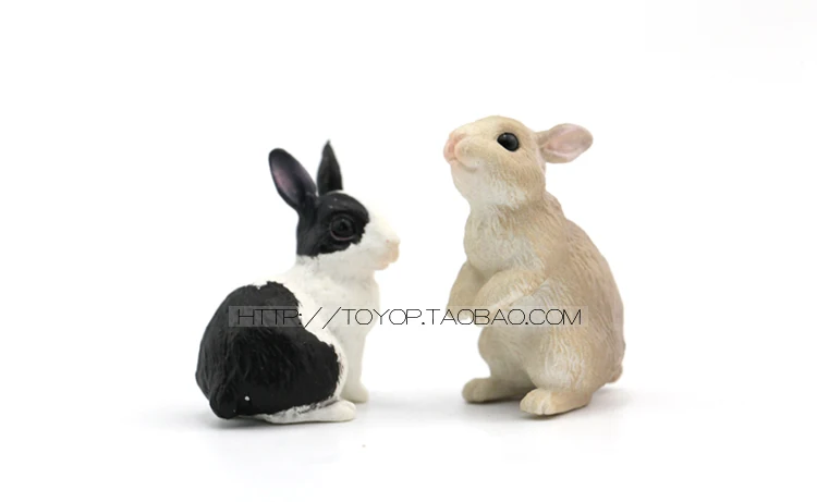 

super mini R pvc figure Decoration model toy bunny 2pcs/set