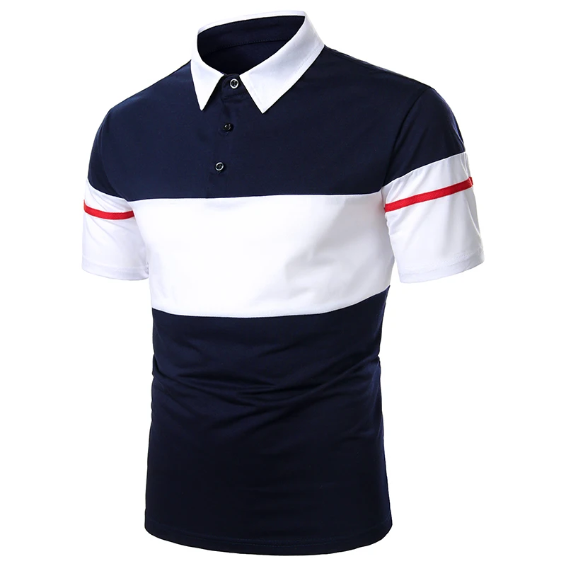 

2021 Mannen Polo Heren Shirt Korte Mouw Polo Shirts Contrast Kleur Polo Nieuwe Kleding Zomer Streetwear Casual Mode Mannen Tops