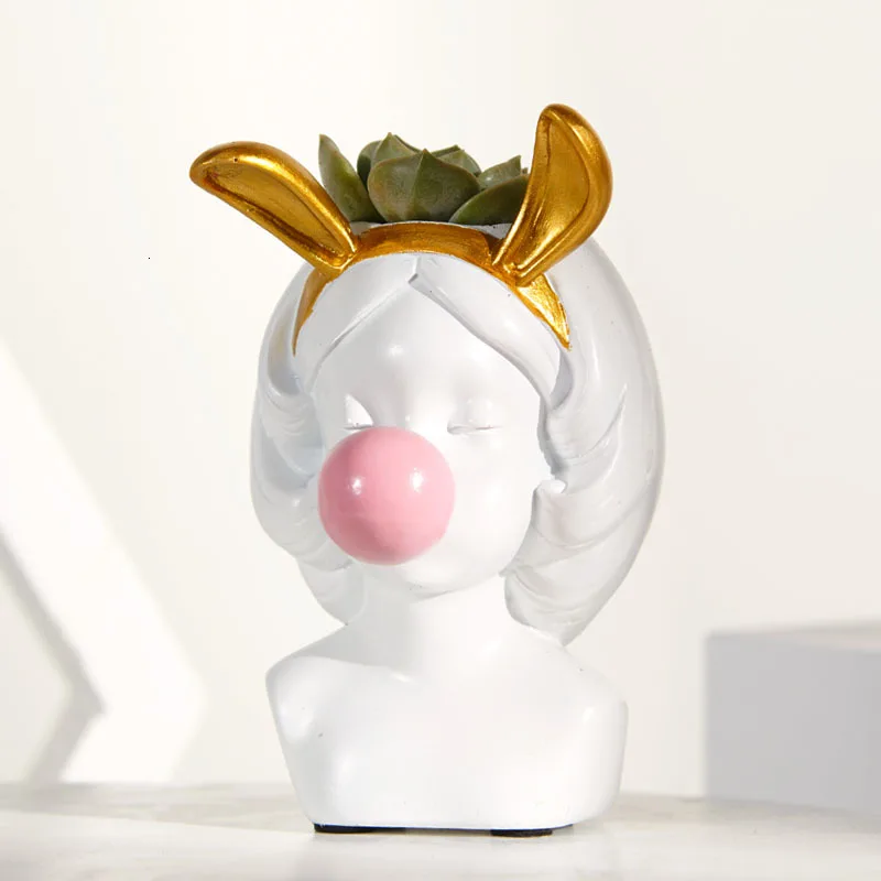 Florero de plastic estilo lindo chica burbuja flor decorativa maceta Современная декорация arte encantador arreglo повязка
