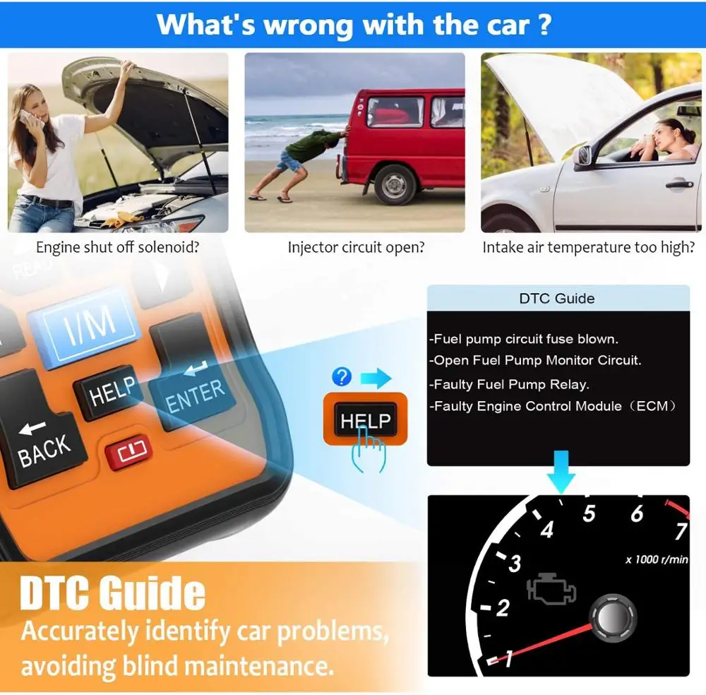 Foxwell NT301 OBD2 диагностические инструменты для автомобиля считыватель кода системы