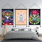 Декоративные картины для украшения комнаты, плакаты, настенная ткань семь чакр, декор для медитации, гостиной, Настенная картина